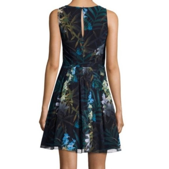 TED BAKER LONDON Ameda Twilight Floral Print Pleat Dress - Picture 2 of 13